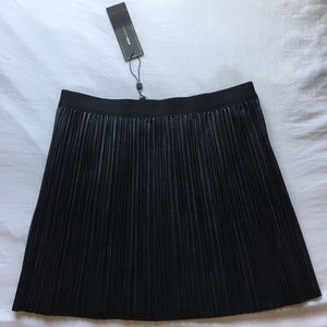 BCBG MaxAzria black faux leather skirt